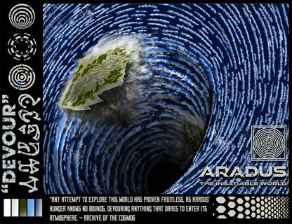 Far Out Aradus hoodie white, full design